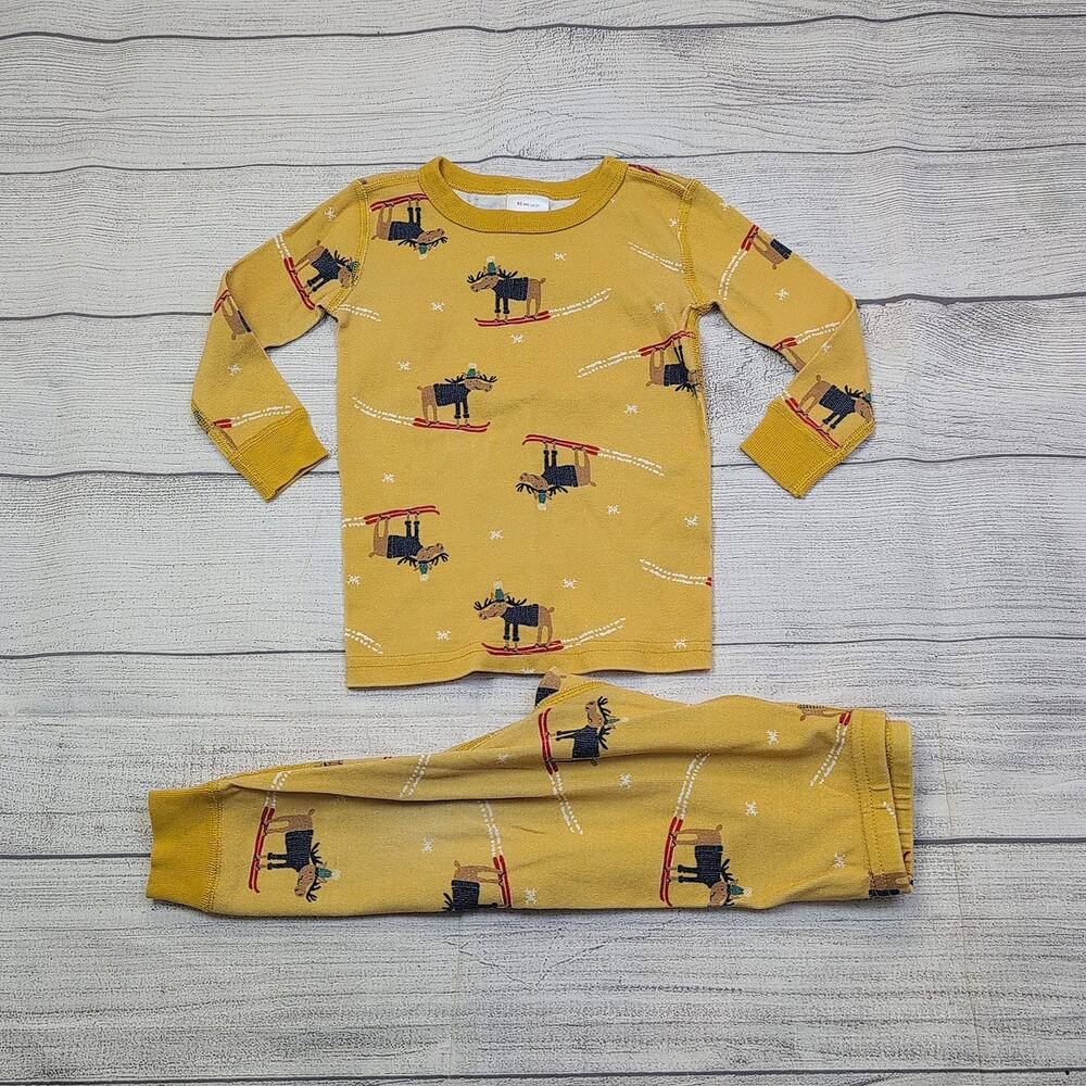 2T Hanna Andersson Moose Mountain Long John Pajamas